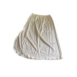 Vintage Vanity Fair Nylon Half Slip Side Slit With Lace Trim S Ivory Sz S